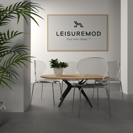 Kd Modern Oyster Transparent Side Chair Clear - Set of 4 KD3589141